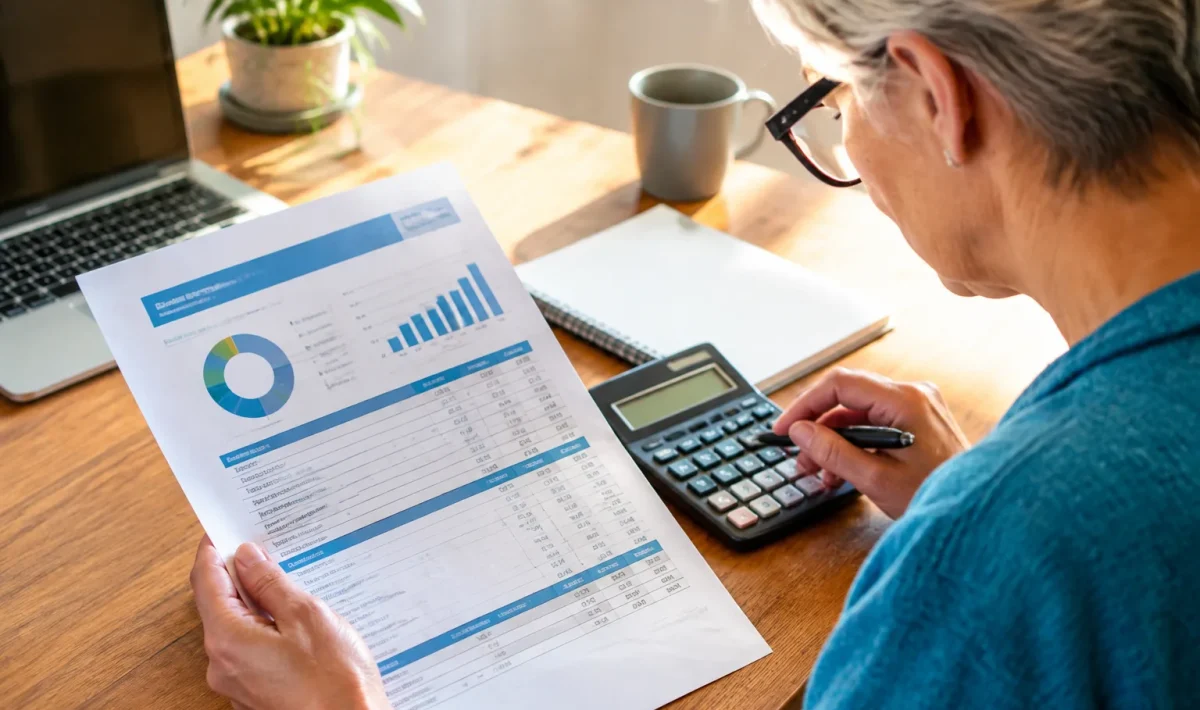 Document officiel affichant calcul retraite complementaire avec chiffres detailles