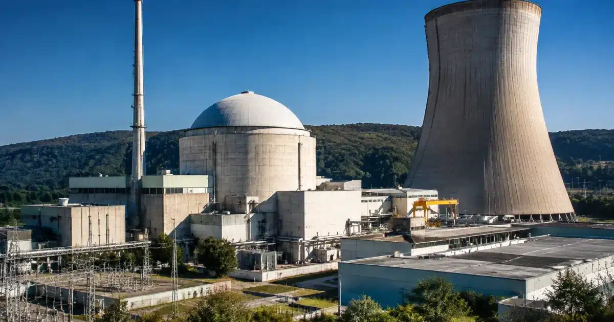 Chantier nucléaire inactif avec réacteur à l'arrêt depuis années