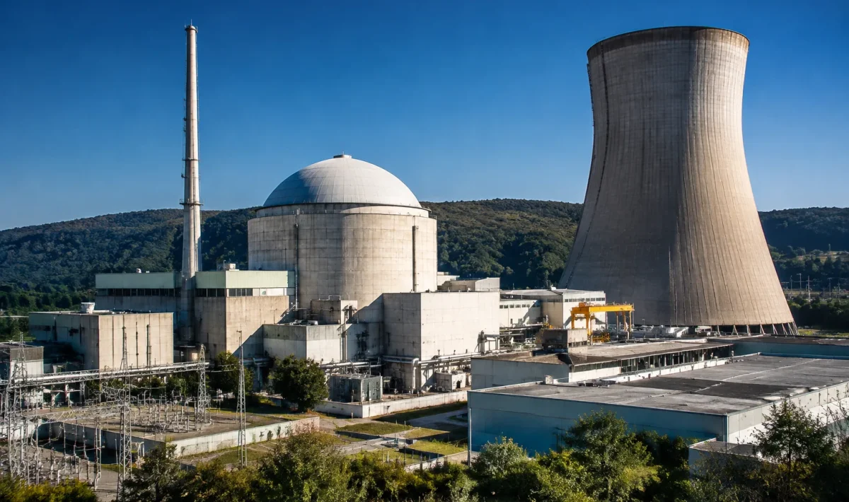 Chantier nucléaire inactif avec réacteur à l'arrêt depuis années
