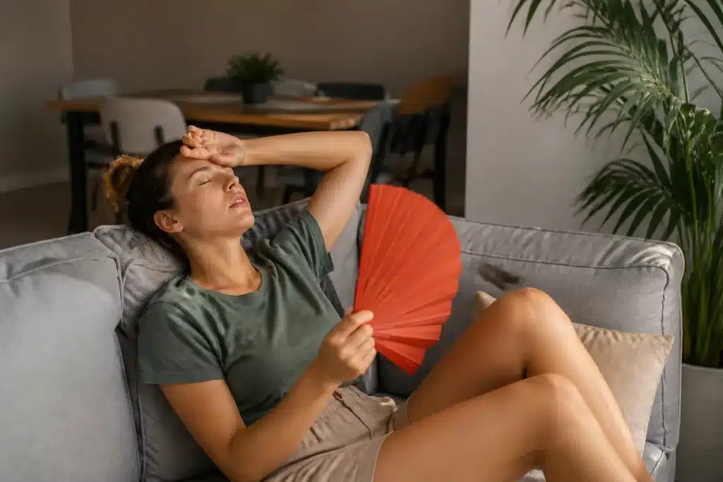 Piece fermee avec air stagnant montrant limitation ventilation