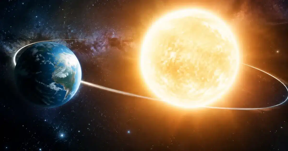 Planète orbitant à l'envers autour son étoile centrale brillante