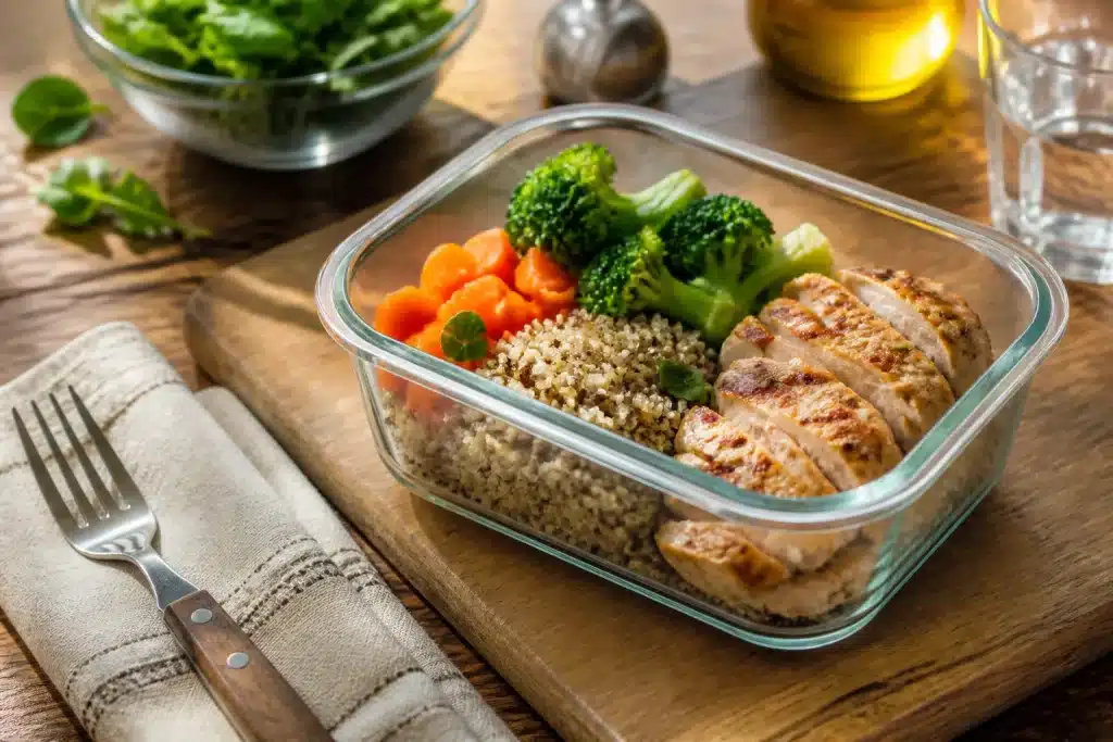 Boite repas maison avec economie d'energie visible